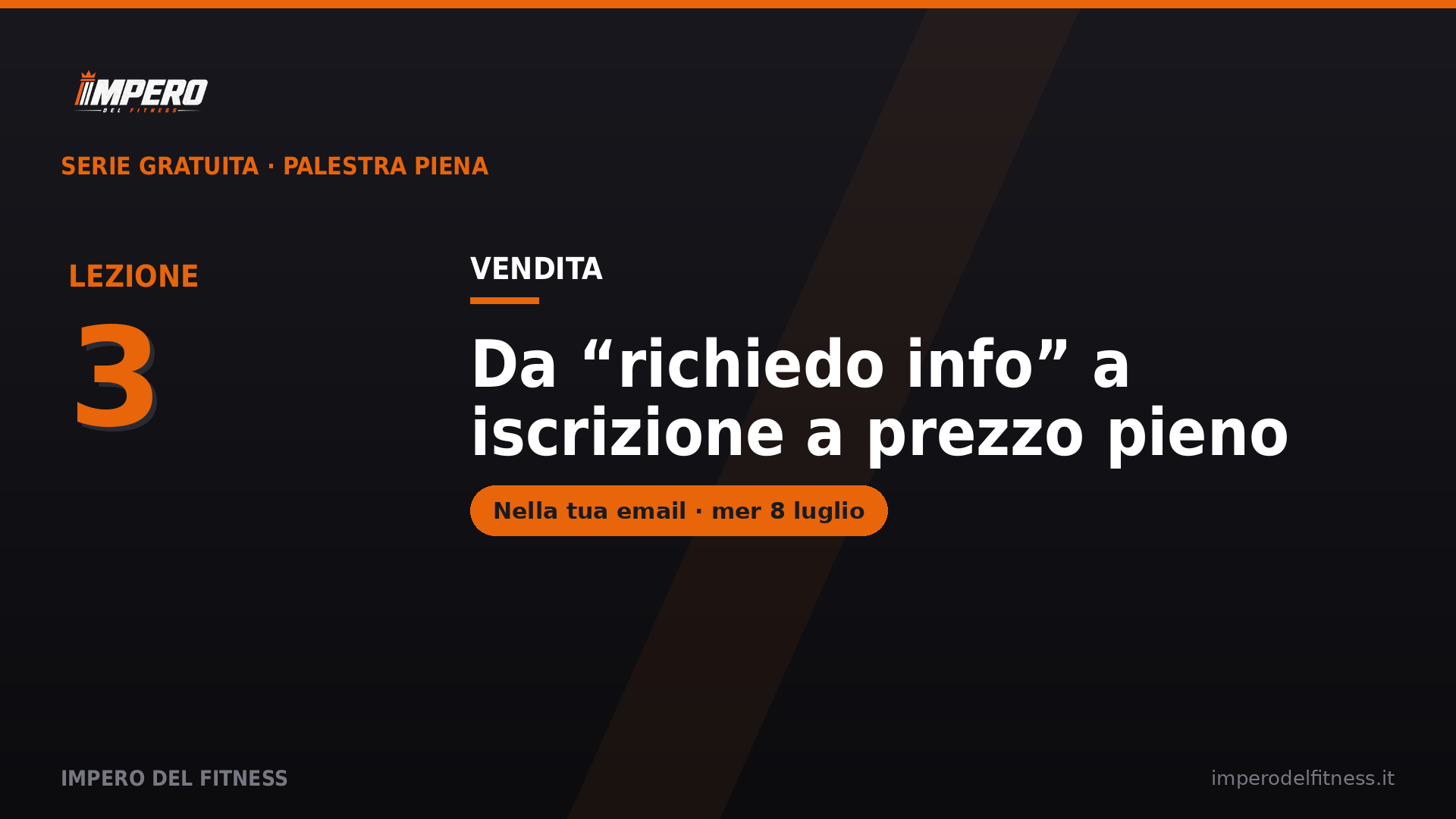 Lezione 3 — Vendita